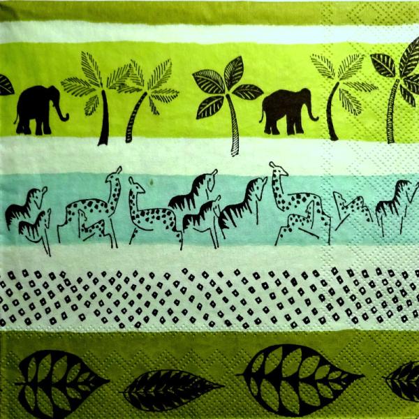 128 Tiere Afrika: Diverse - 3-lagig (creme) - Ihr